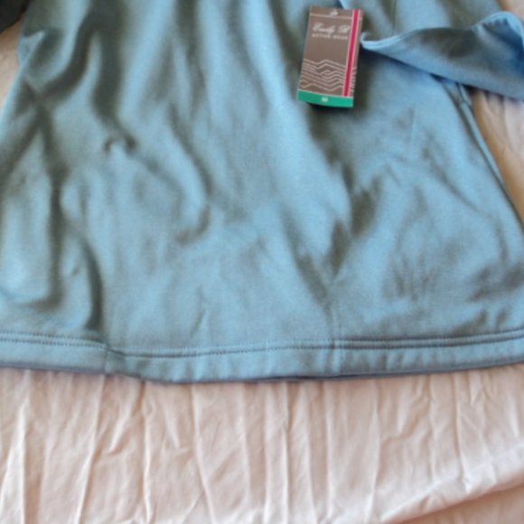 NWT Emily B Activewear Women's Medium Blue Pull On Jacket Half Zipper Fleece - Picture 5 of 8